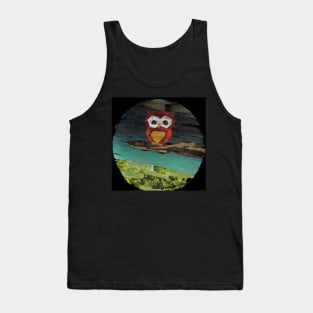 An Owl on A Branch Tank Top